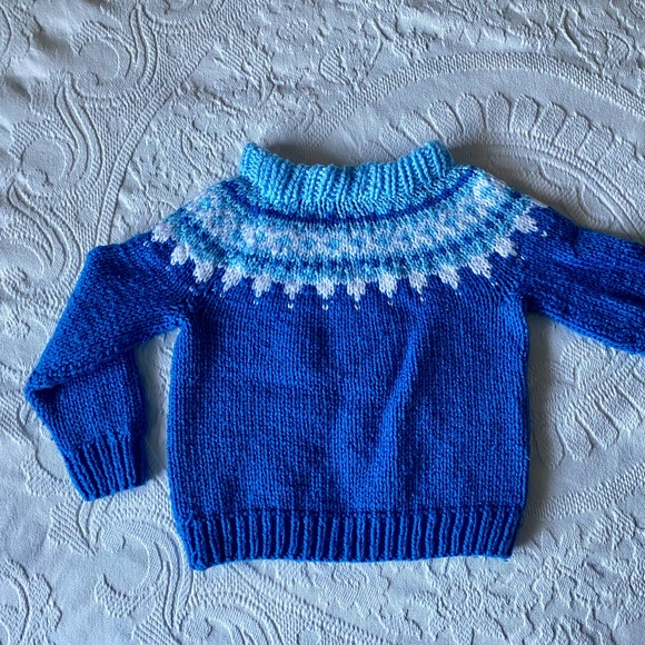 Vintage 4T-5T Hand Knit Sweater - Picture 1 of 3
